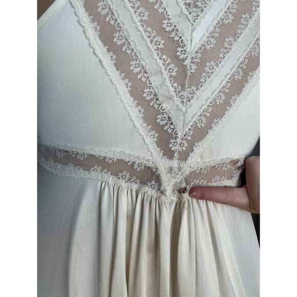 Vintage Lily of France Two Piece Nightgown Set Long Dress and Robe with Lace - Picture 12 of 12